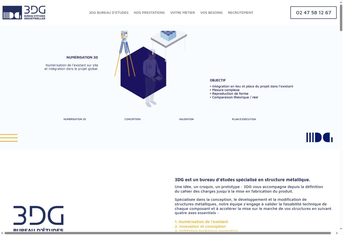 Capture du site de 3DG