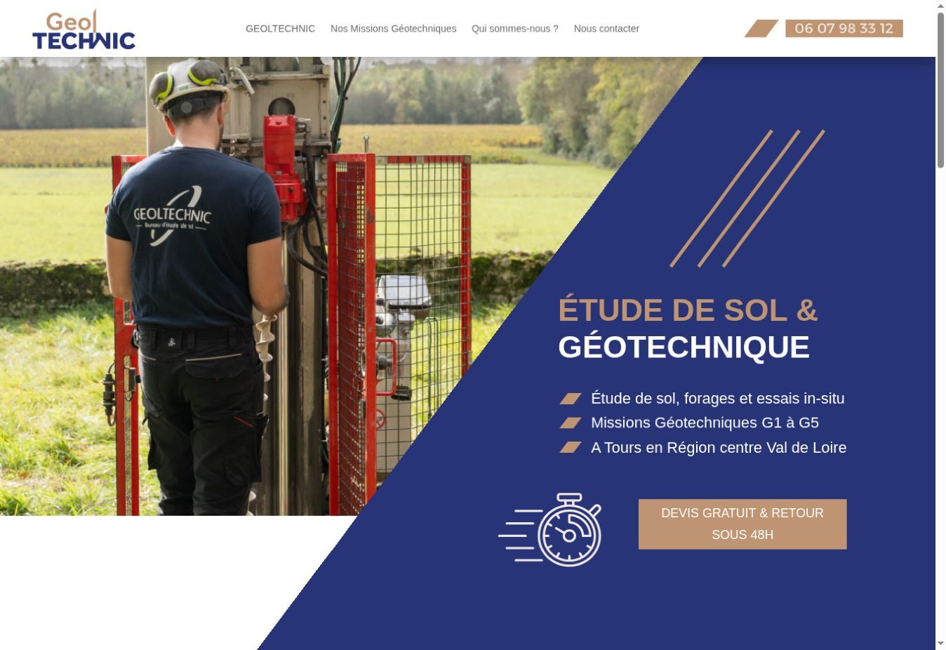 Capture du site de GEOL Technic