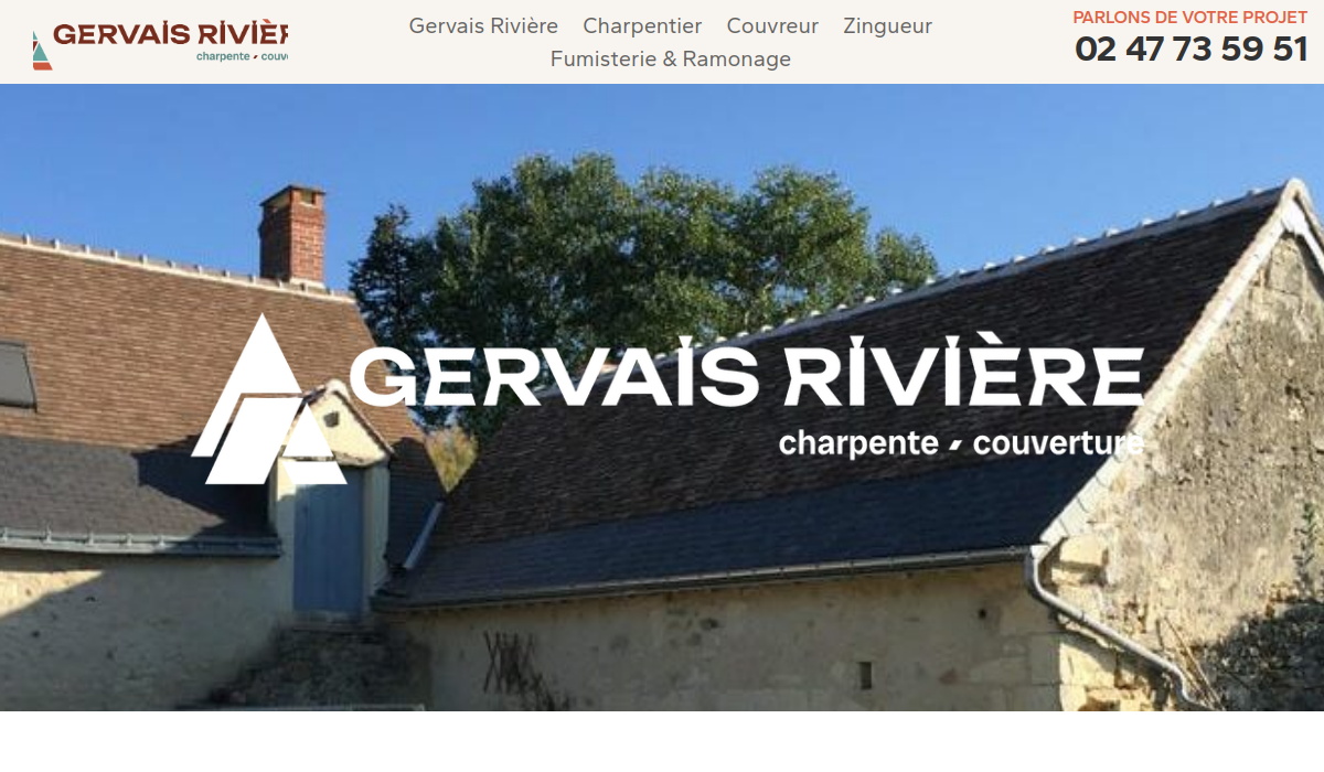Aperçu du site internet de Gervais Rivière